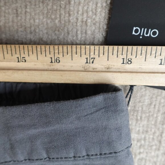 Onia Mens Pants Large Gray Collin Drawstring Linen Blend NEW - Picture 6 of 10